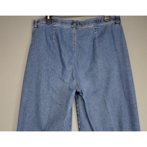Erika Jeans Womens 14 Blue Denim Straight Leg Stretch High Rise Classic Pants - Picture 12 of 14